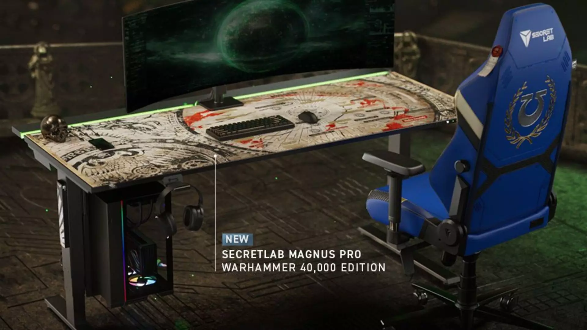 Transform Your Workspace with Secretlab’s Bold Warhammer 40,000 Magnus Pro Desk